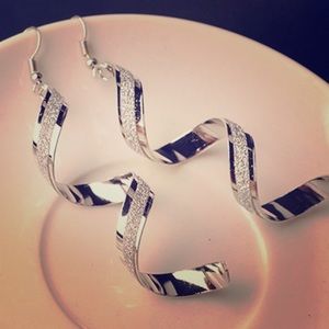 Spiral Silver Earrings ⚡️Never Used